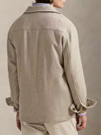 Smart Casual Woolen Jacket with Classic Lapel Collar