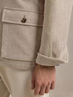 Smart Casual Woolen Jacket with Classic Lapel Collar