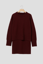 Soft Knitted Sweater and Mini Skirt Set