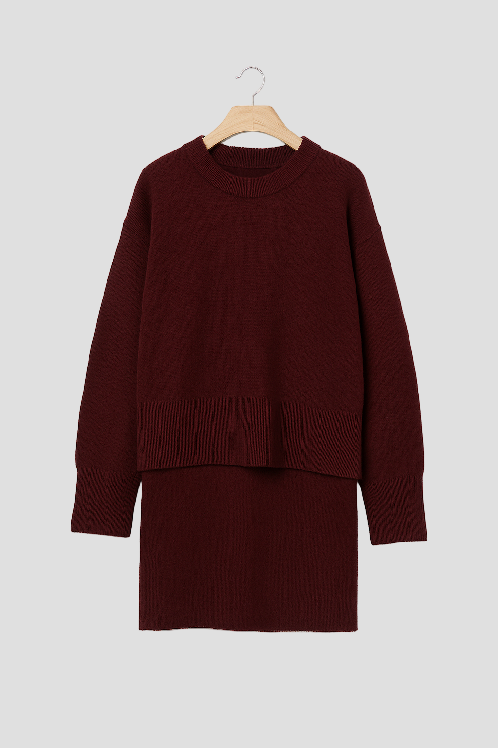 Soft Knitted Sweater and Mini Skirt Set