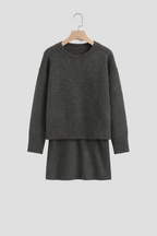 Soft Knitted Sweater and Mini Skirt Set