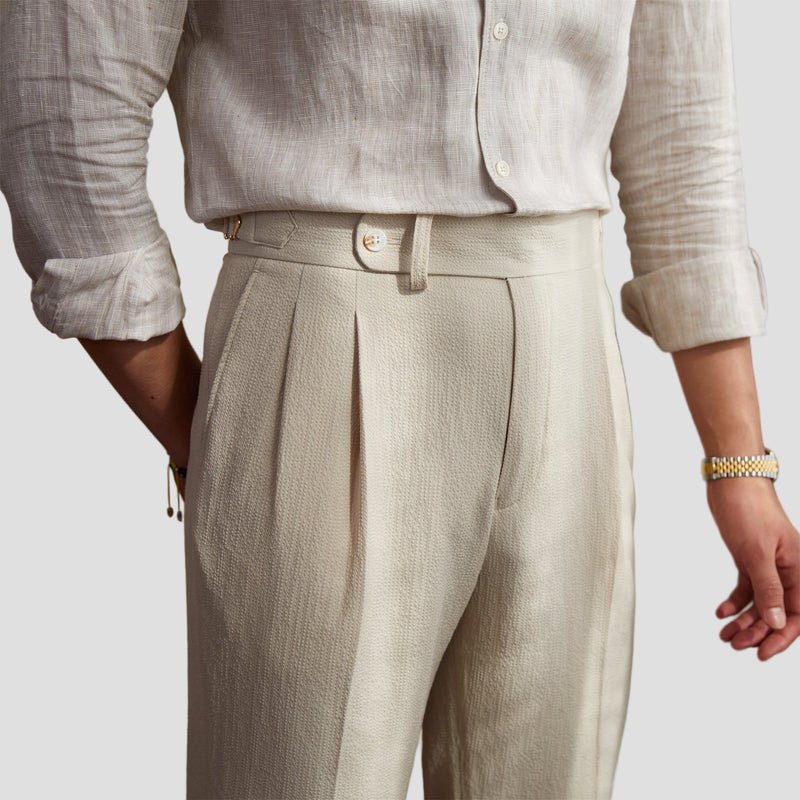Men's Pleated Front Tailored Trousers