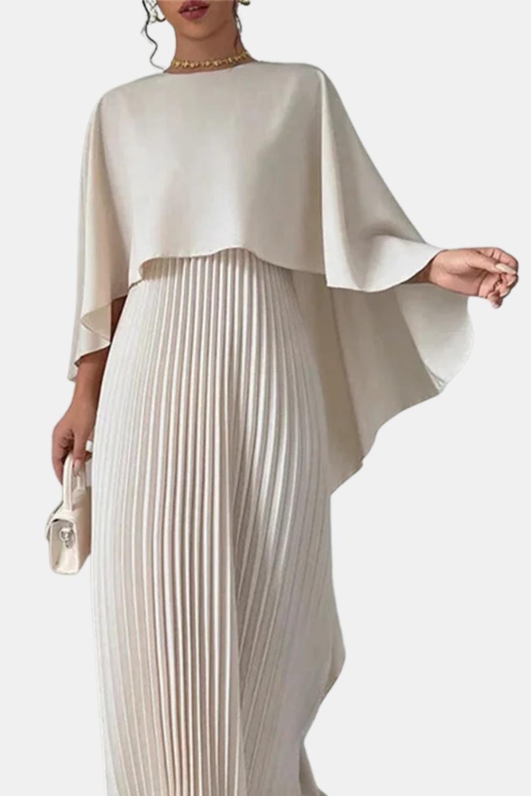 Flowy Pleated Chiffon Dress