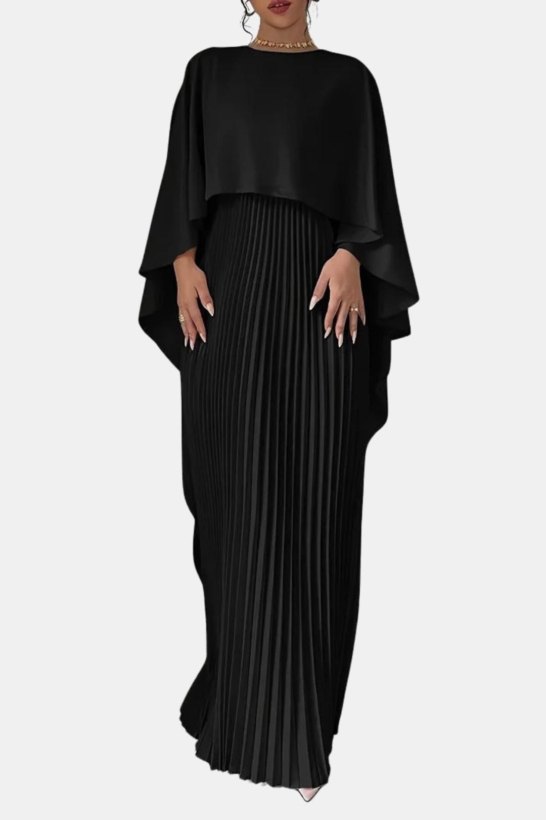 Flowy Pleated Chiffon Dress