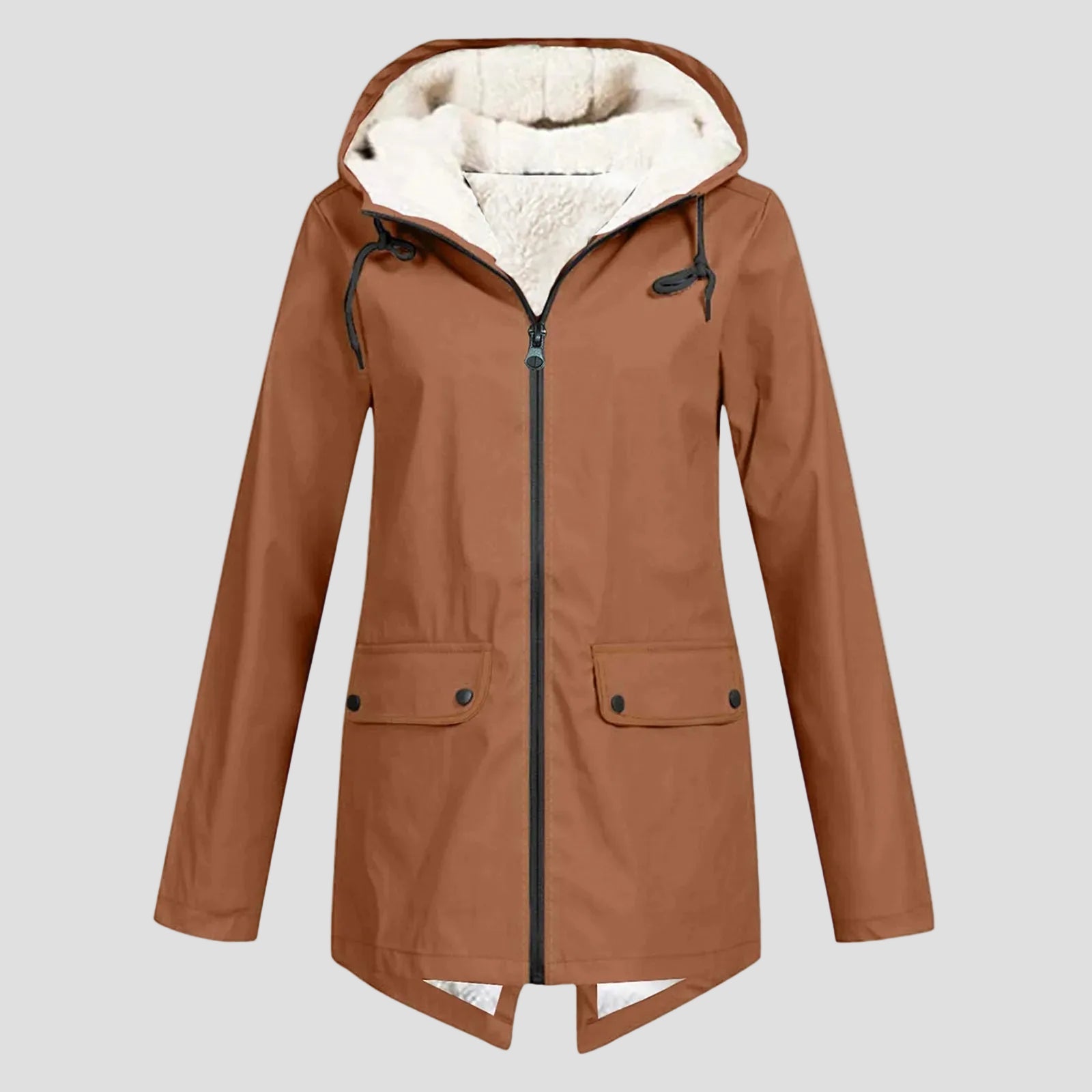Waterproof Women's Trench Coat with Hood