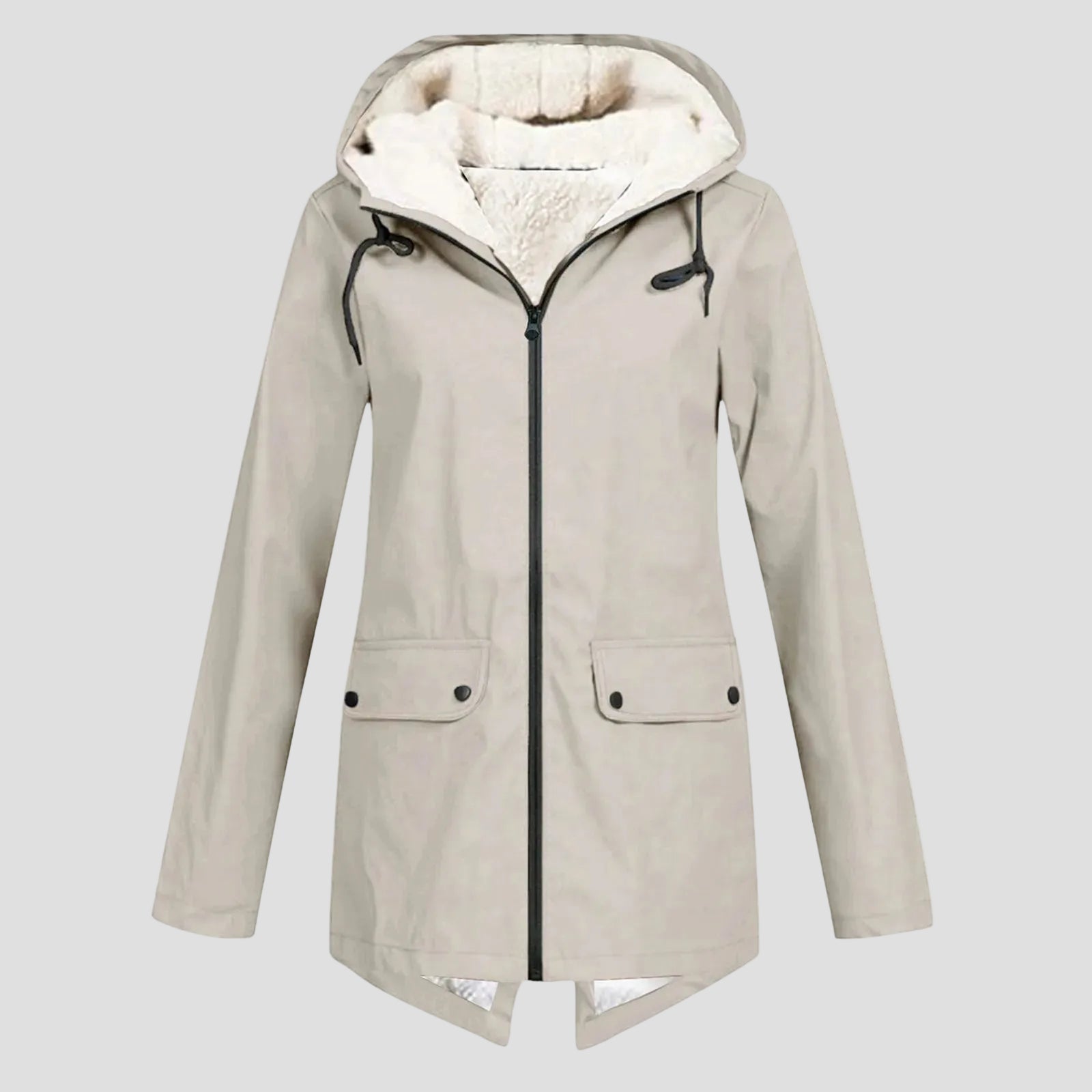 Waterproof Women's Trench Coat with Hood