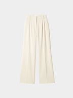 Wide Leg White Trousers