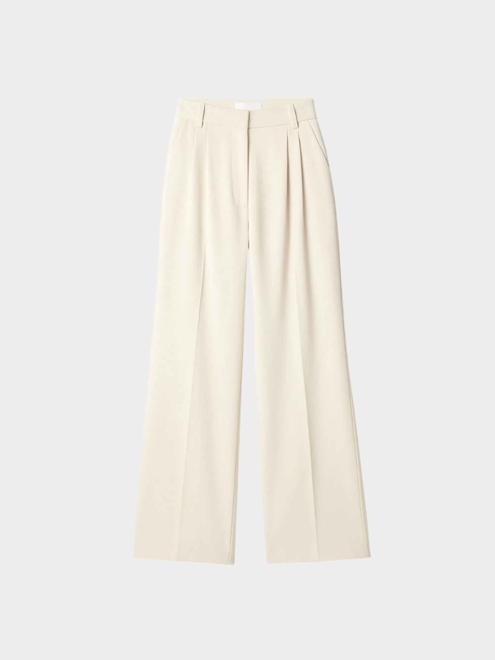 Wide Leg White Trousers