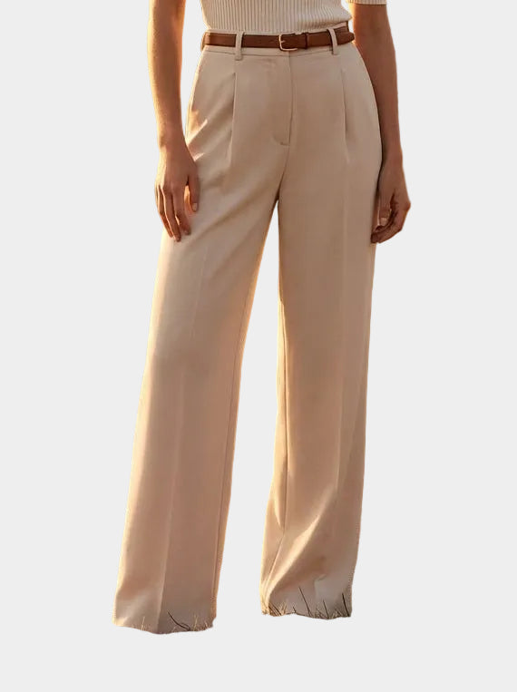 Wide Leg White Trousers
