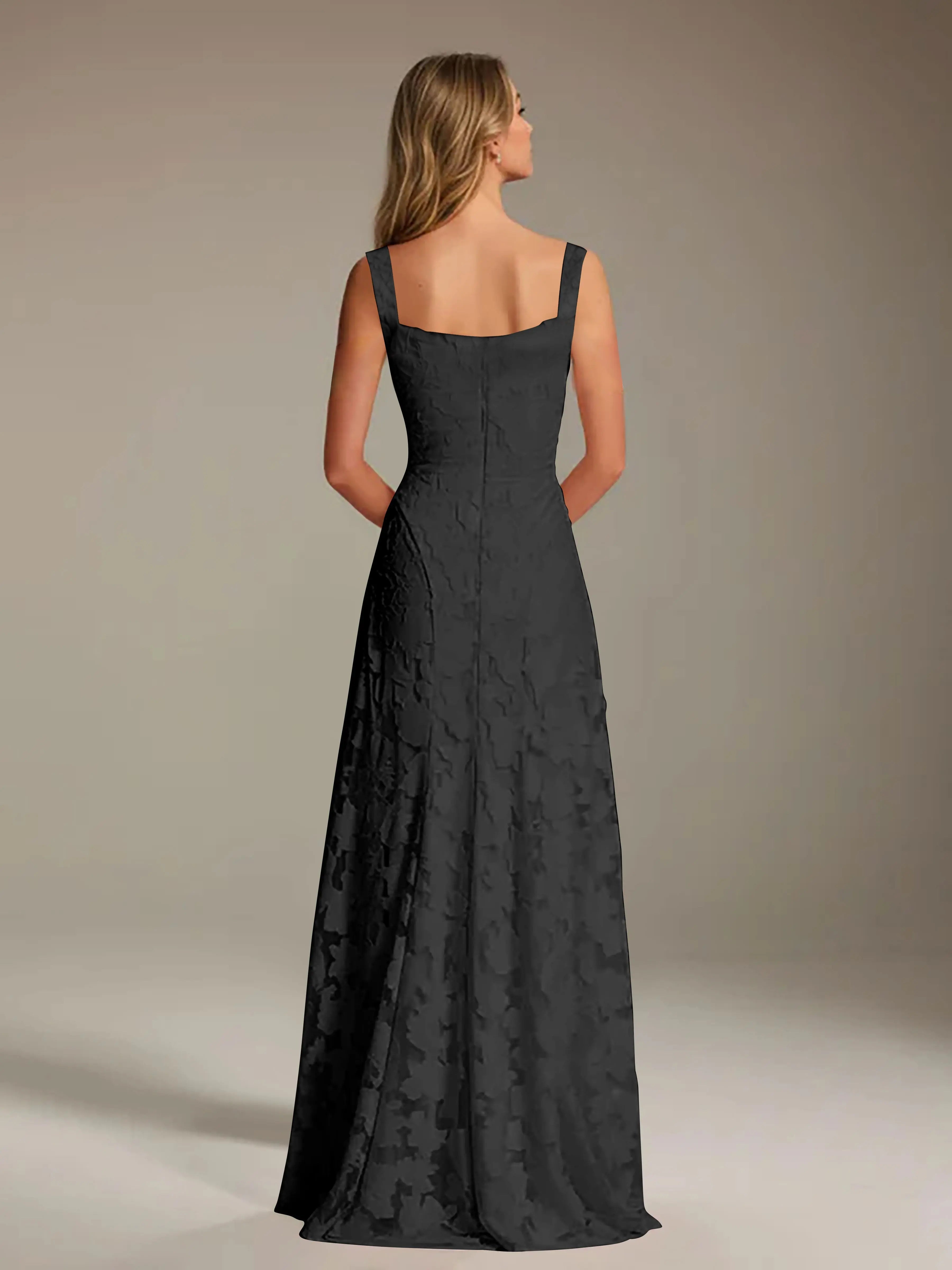 Women's A-Line Bridesmaid Dress featuring Floral Lace Design, Elegant Formal Gown for Weddings 5