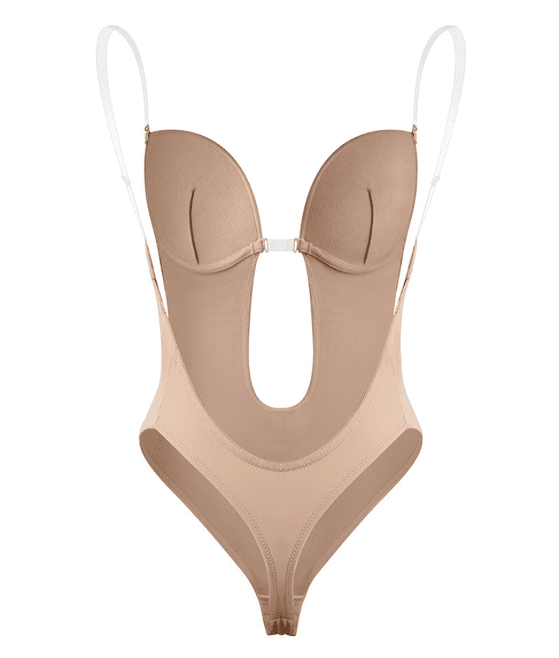 Women's backless shapewear bodysuit designed for open back outfits, featuring a seamless fit, adjustable straps, and a smooth silhouette to enhance curves 6