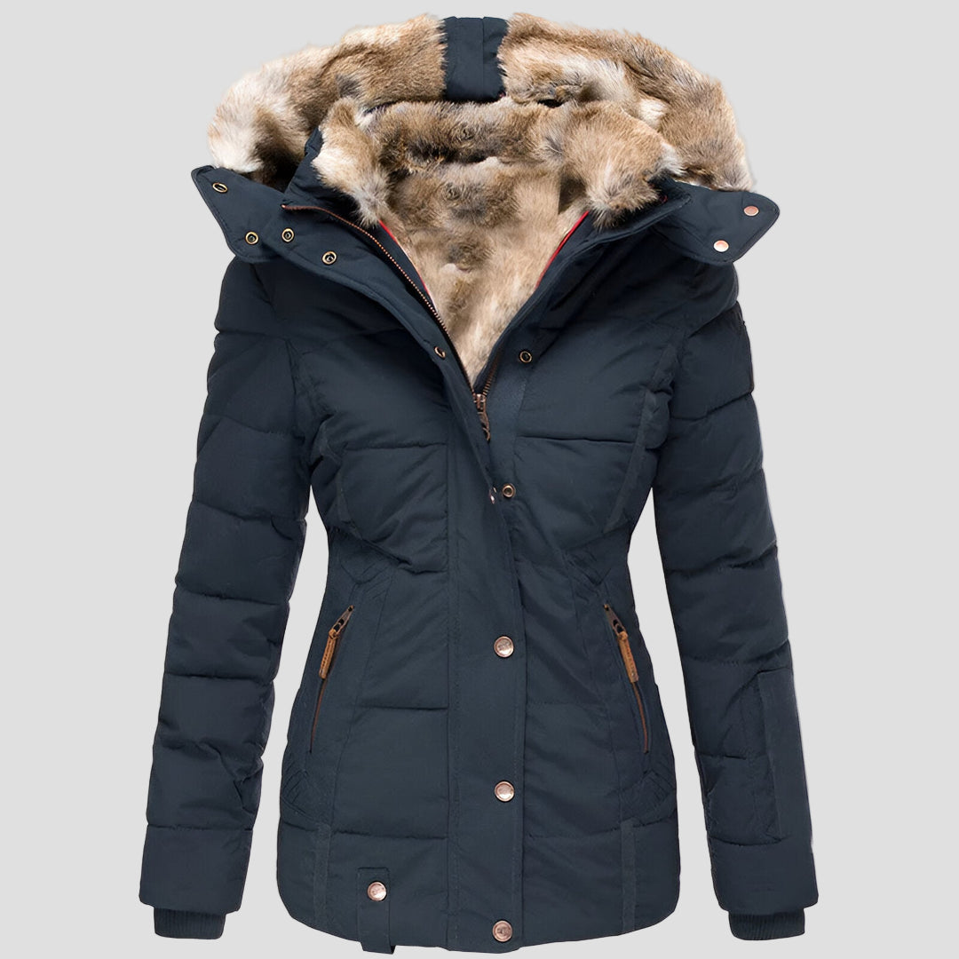 Women's Hooded Warm Lined Winter Jacket