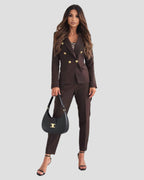 Women's Double-Breasted Blazer & Pants Set