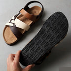 Women's leather orthopedic sandals featuring an adjustable strap for customizable comfort and support. 3