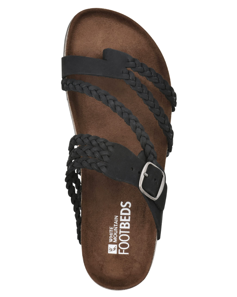 Women's braided open toe sandals featuring an ergonomic molded insole for comfort and style. 8