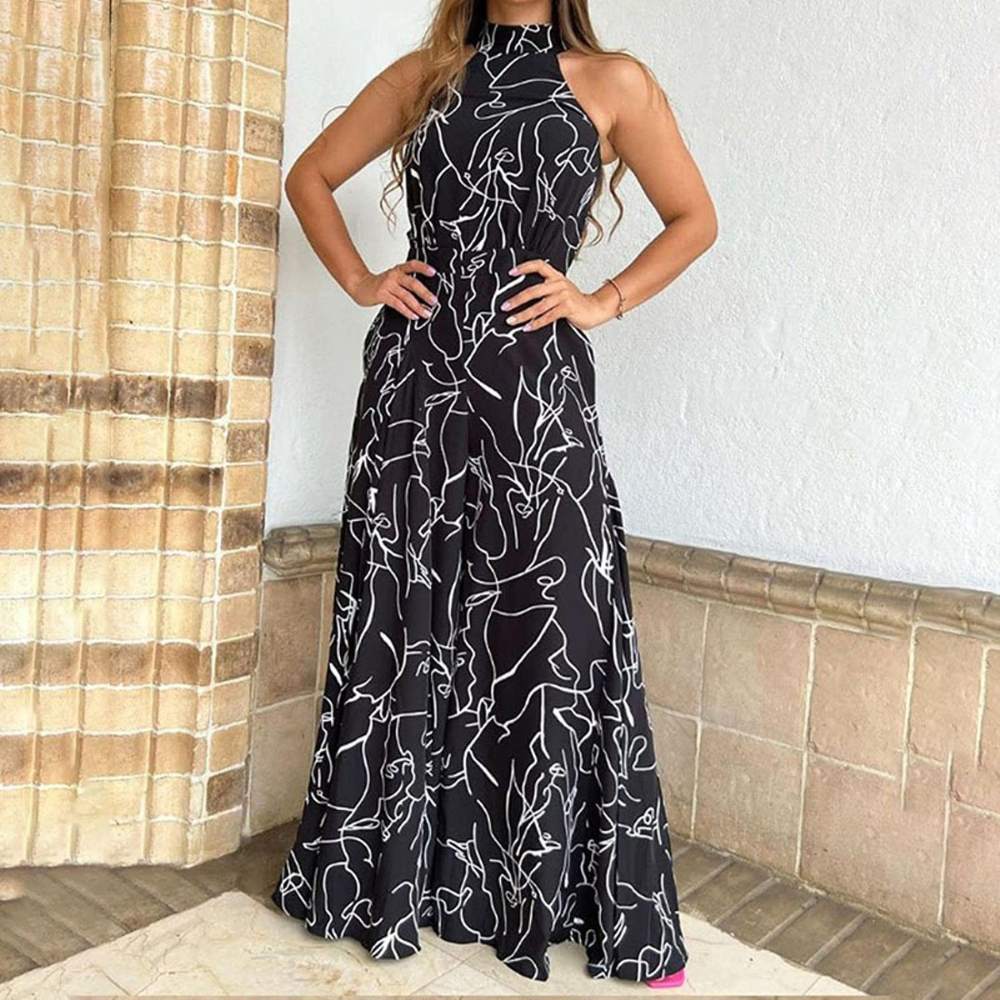 Women's sleeveless jumpsuit featuring an adjustable belt, perfect for casual outings, parties, or formal events. 9