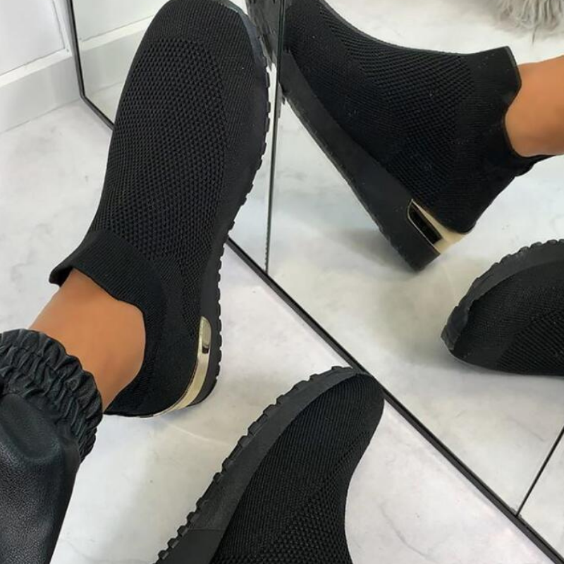 Knit slip-on walking sneakers