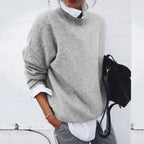 Women's loose fit cashmere knit sweater