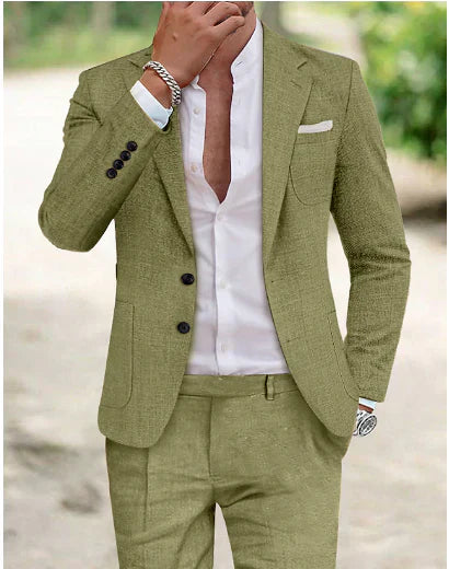 Men's Relaxed Fit Suit Jacket Trouser Set