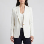 Women's tailored single breasted blazer in white