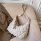 Women's chic quilted puffer shoulder bag
