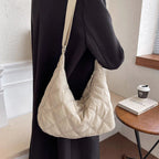 Women's chic quilted puffer shoulder bag