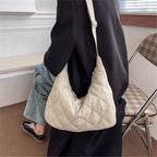 Women's chic quilted puffer shoulder bag