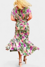 Women's Wedding Guest Off-Shoulder Floral Maxi Dress