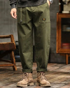 Wide Leg Cargo Trousers with Pocket Panels