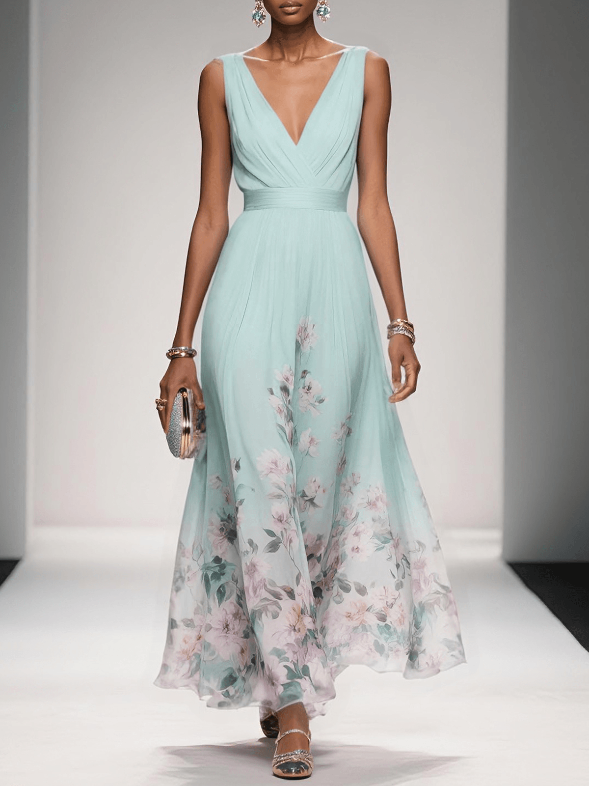 Wedding Guest Floral Mini Dress