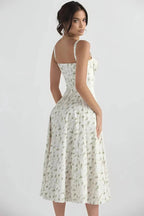 Floral Corset Midi Dress