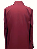 Draped neck long sleeve blouse