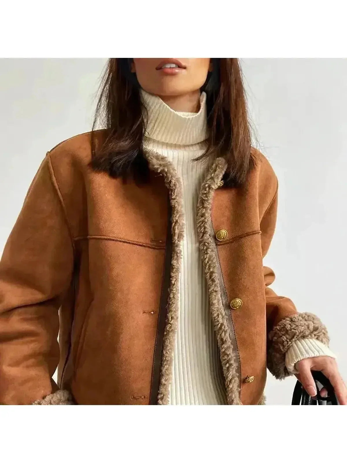 Structured plush lined jacket