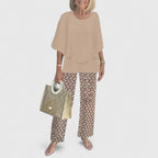 Women's Elegant Two-Piece Set Top and Trousers