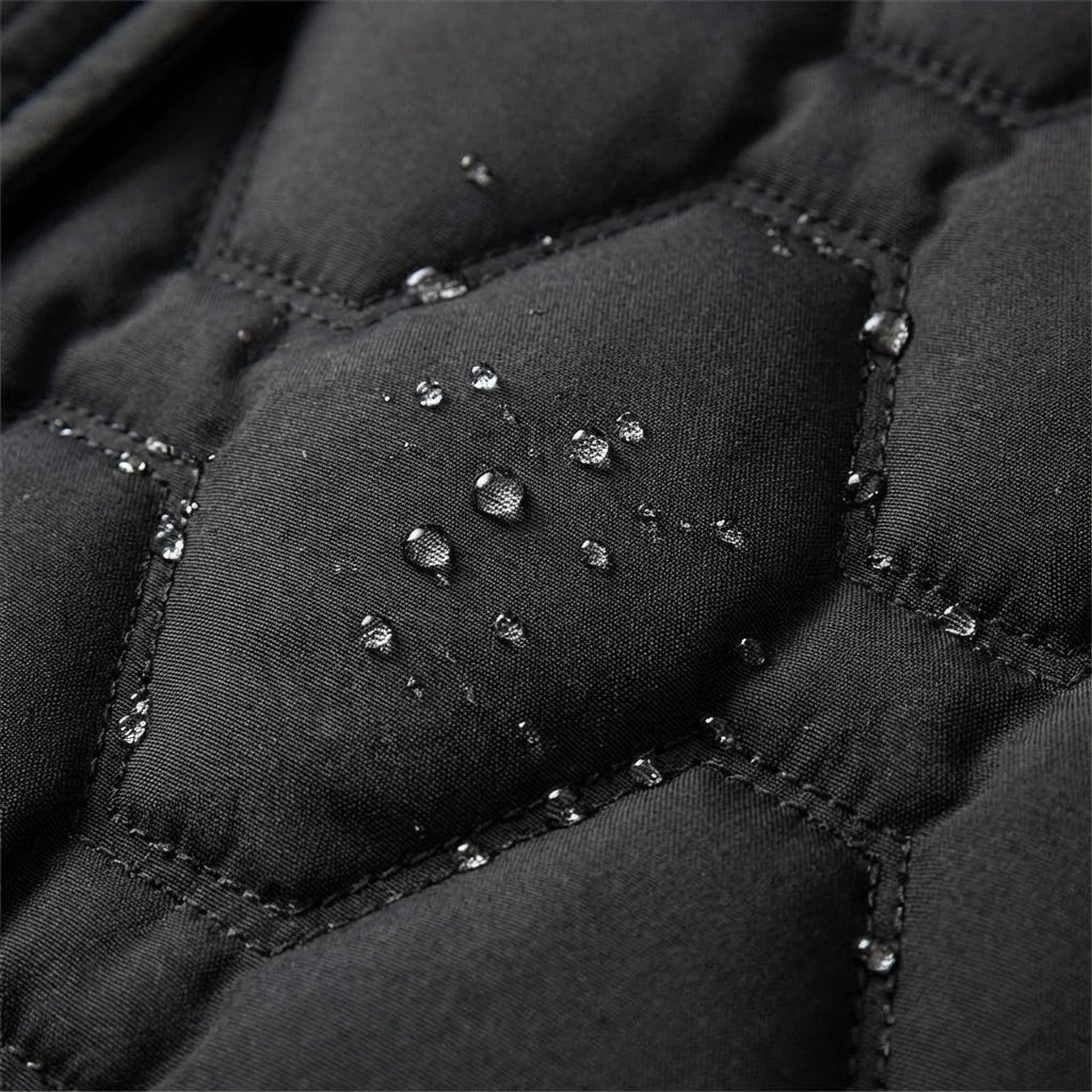 Women's warm luxury longline hooded down coat
