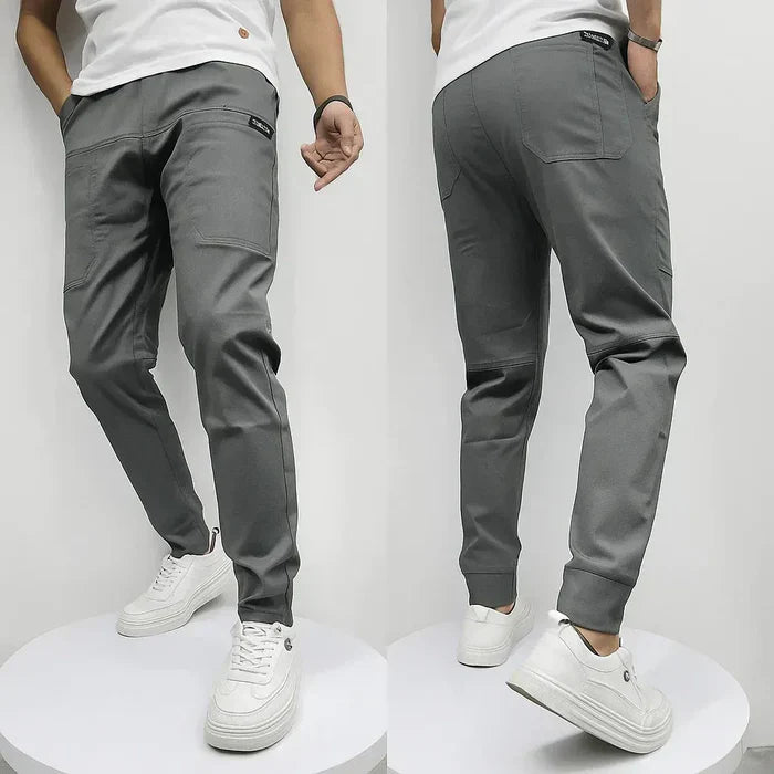 Stretch Cargo Pants Men Slim Fit