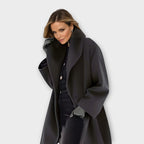Women's windproof water resistant winter coat in black