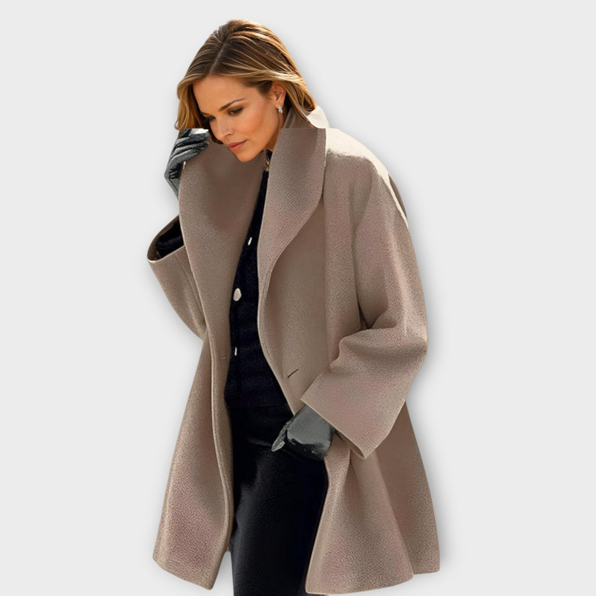 Women's windproof water resistant winter coat in khaki