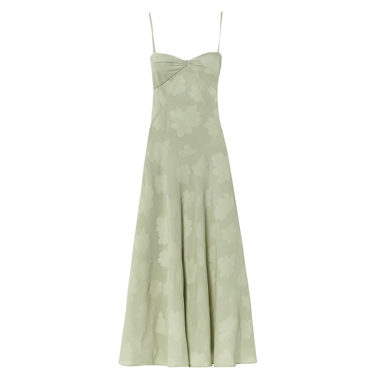 Floral Jacquard Maxi Gown with Corset Back