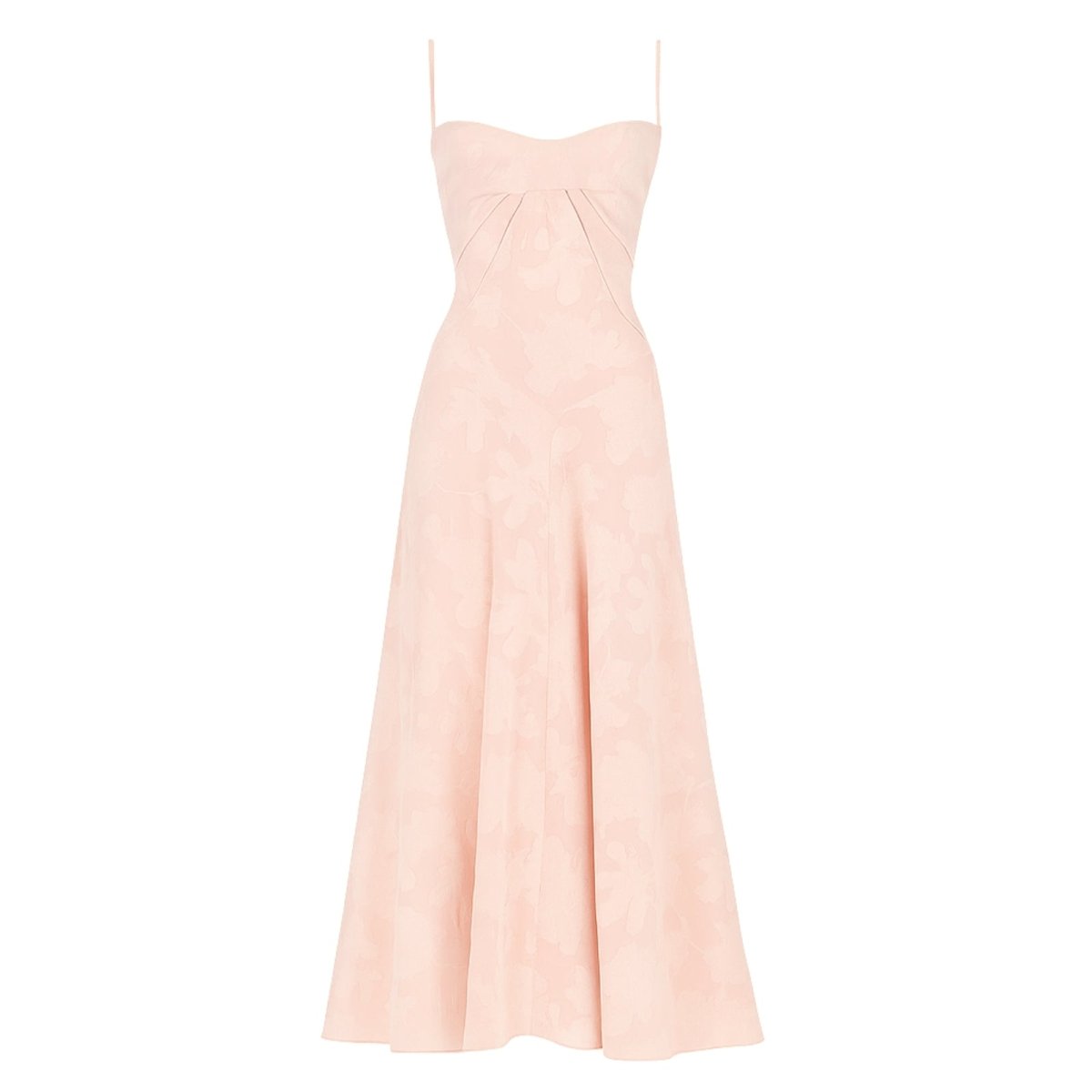 Floral Jacquard Maxi Gown with Corset Back