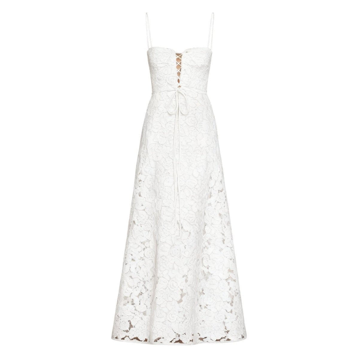 Floral Jacquard Maxi Gown with Corset Back