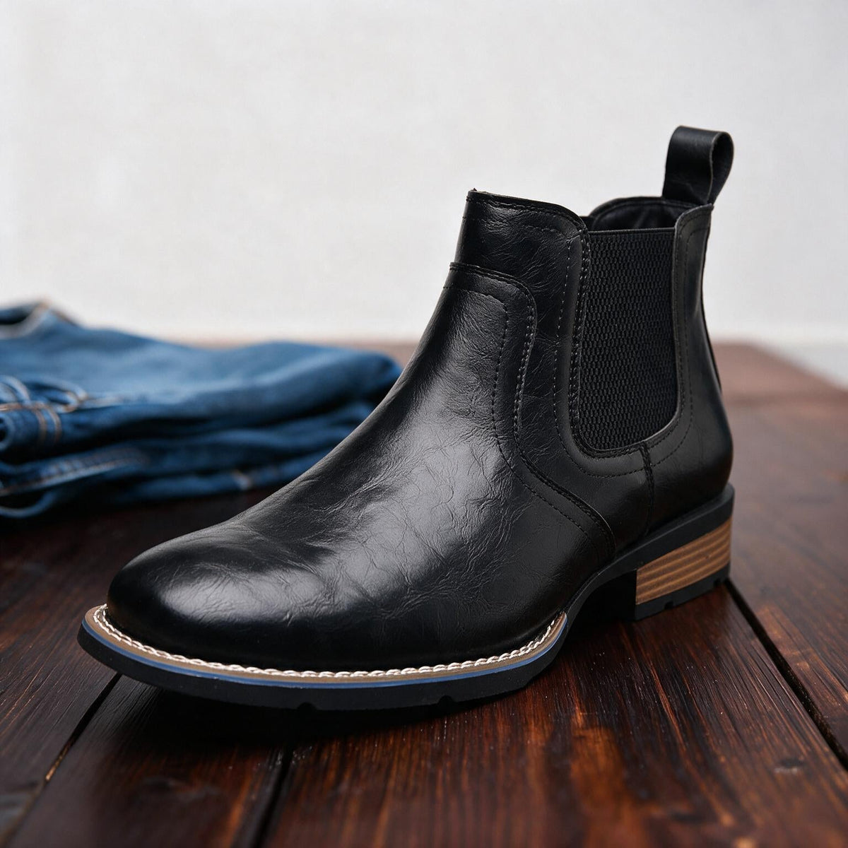 Men's premium leather ankle boots