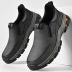 Men's orthopedic everyday slip on walking shoes in grey