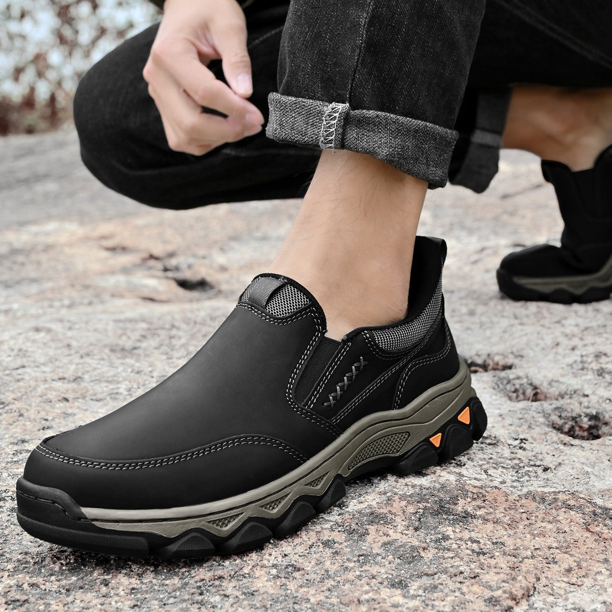 Men's orthopedic everyday slip on walking shoes