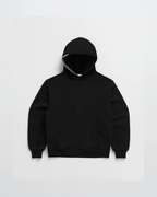Women's comfy hoodie and sweatpants loungewear set in black