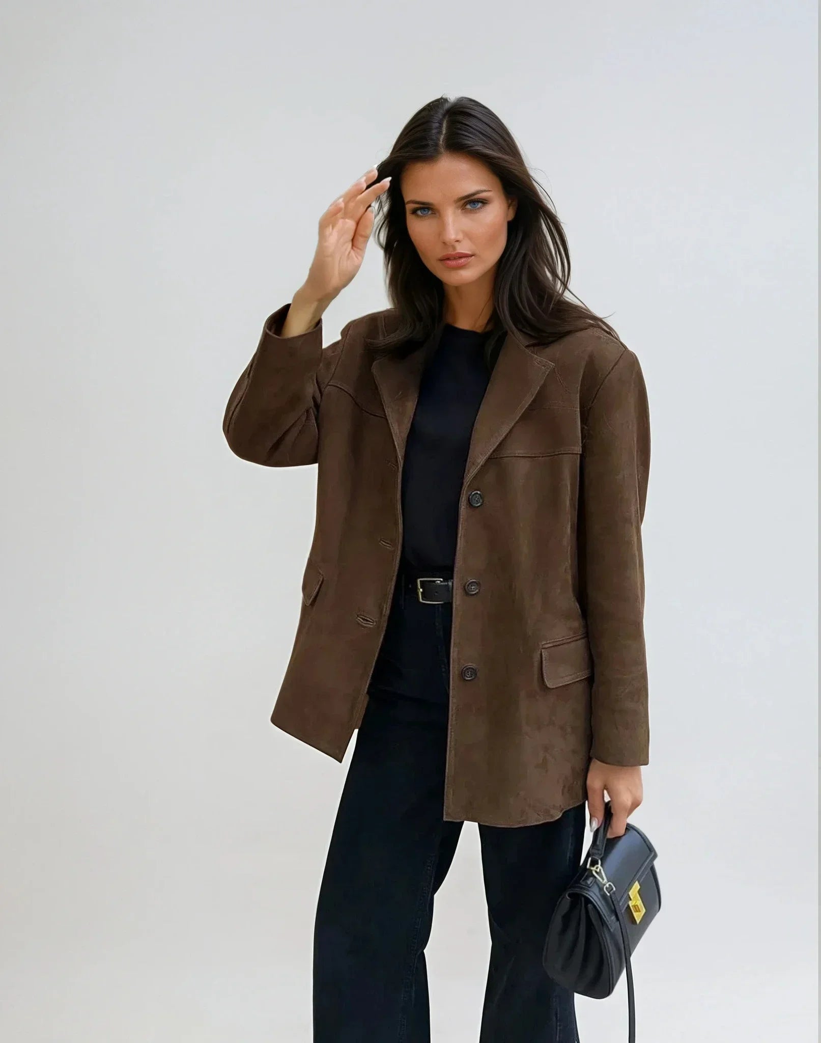 Women's Longline Suedine Blazer