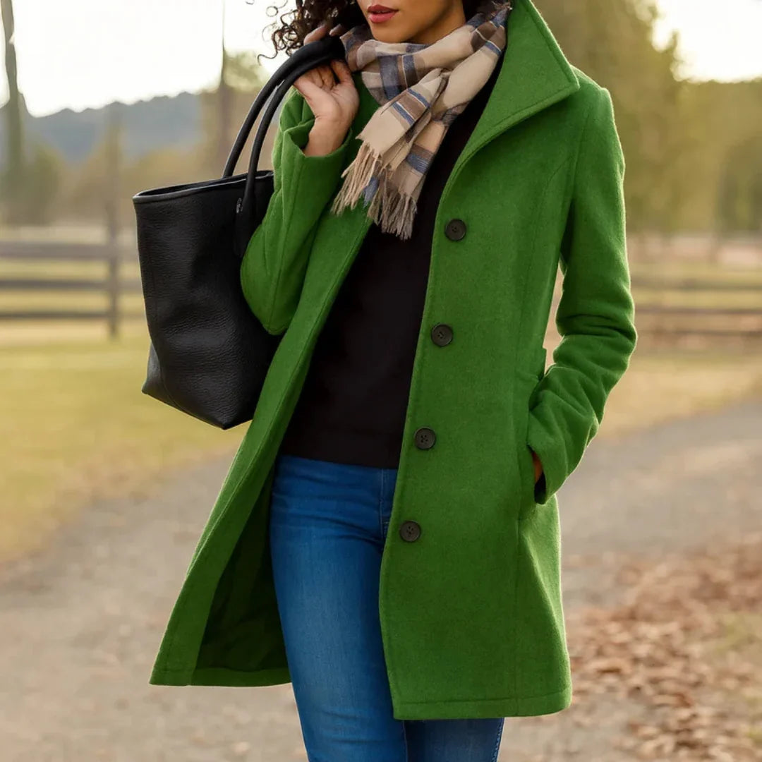 Women's Classic Wool Blend Pea Coat