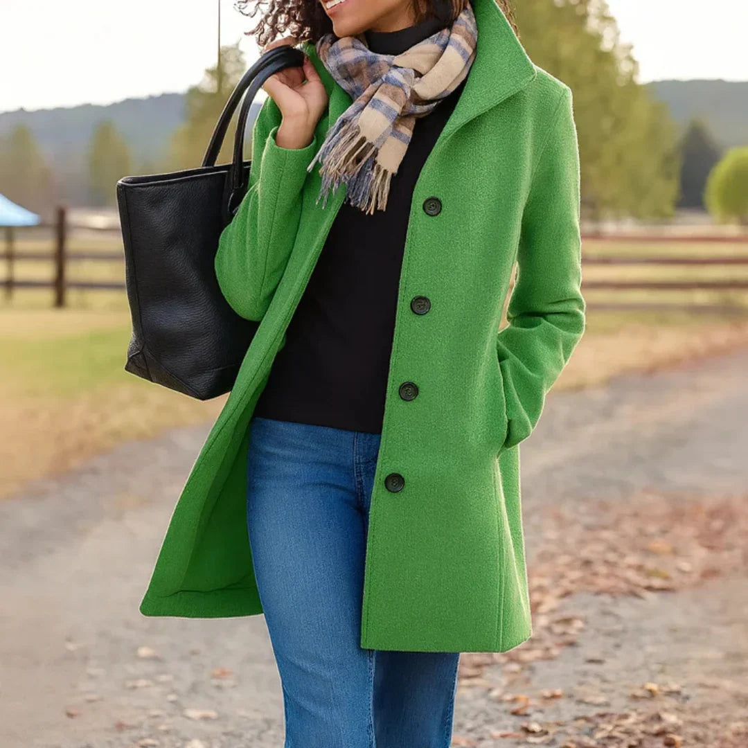 Women's Classic Wool Blend Pea Coat