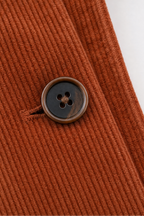 Corduroy notch lapel blazer with patch pockets