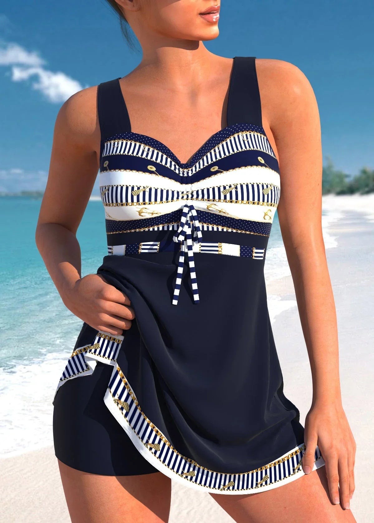 Lightweight Tankini Two-Piece Swimsuit